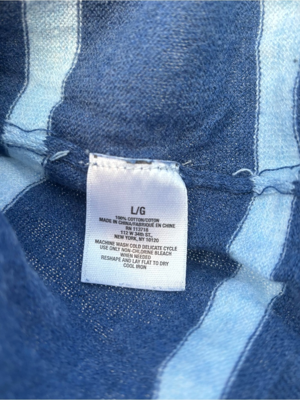 Aeropostale Two-Tone Blue Striped Knit Tee - Picture 4 of 4
